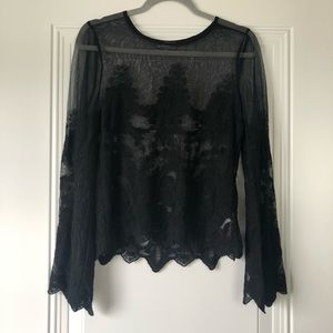 Black lace blouse